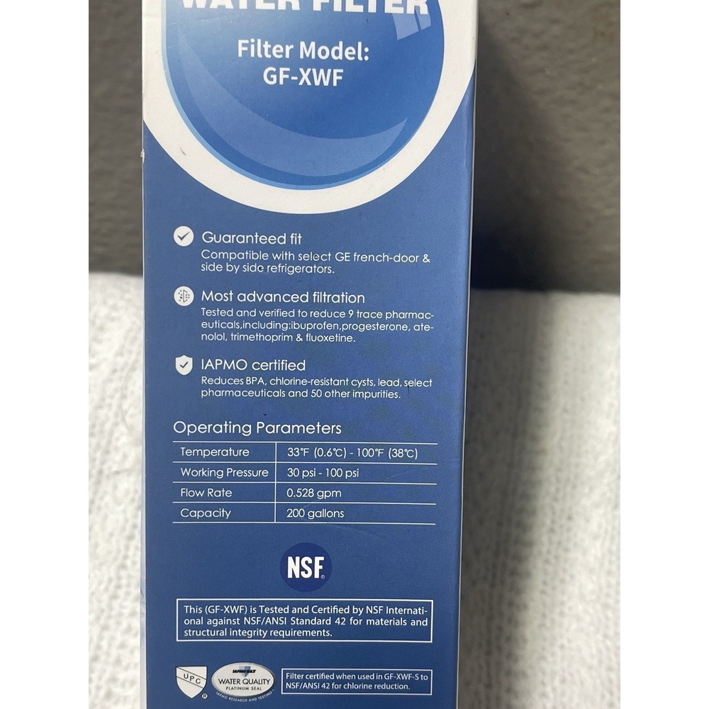 2PK GLACIER FRESH GF-XWF Water Filter Replacement GE French Door & Side By Side - Picture 2 of 6